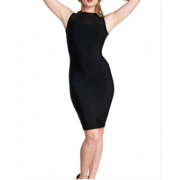DRESS the POPULATIONBlack Bodycon Bandage Cocktail DressSize Extra Small